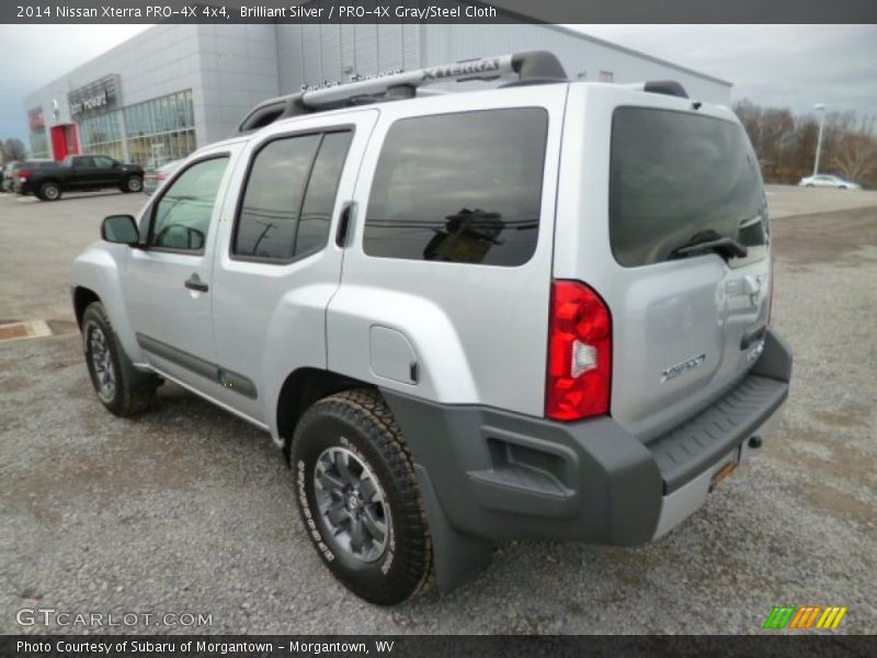 Brilliant Silver / PRO-4X Gray/Steel Cloth 2014 Nissan Xterra PRO-4X 4x4