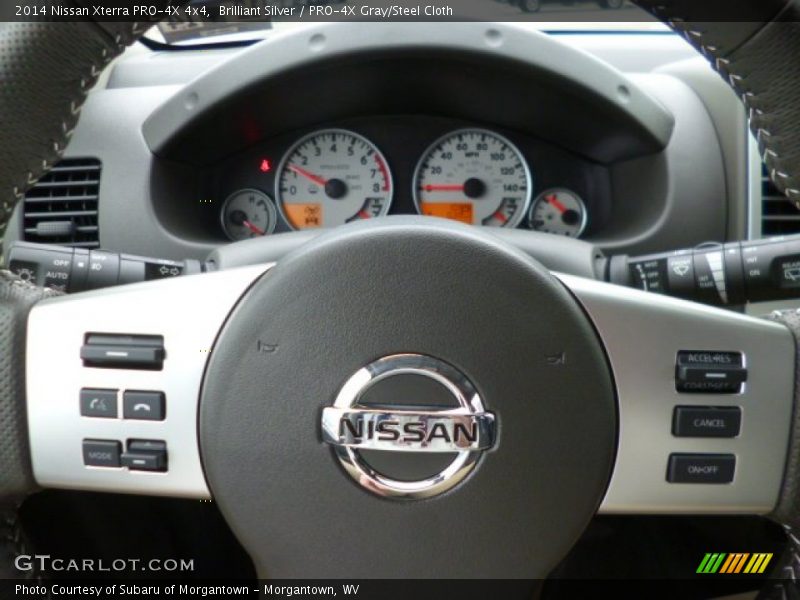 Brilliant Silver / PRO-4X Gray/Steel Cloth 2014 Nissan Xterra PRO-4X 4x4