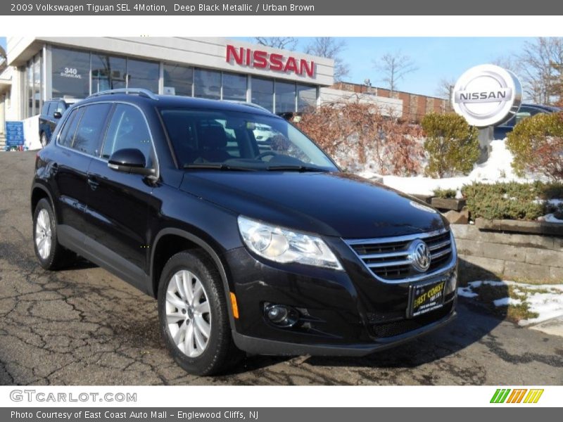 Deep Black Metallic / Urban Brown 2009 Volkswagen Tiguan SEL 4Motion