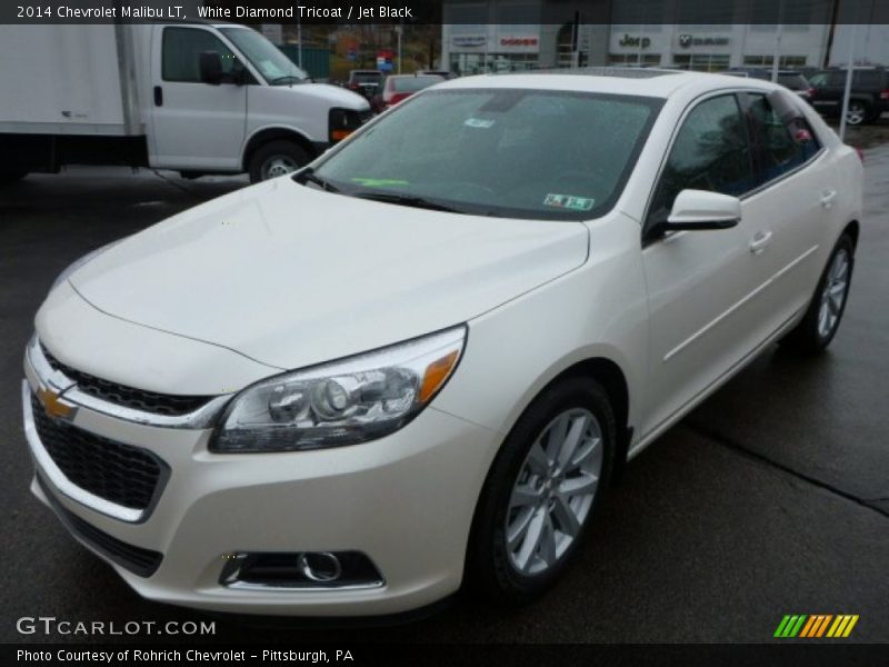 White Diamond Tricoat / Jet Black 2014 Chevrolet Malibu LT