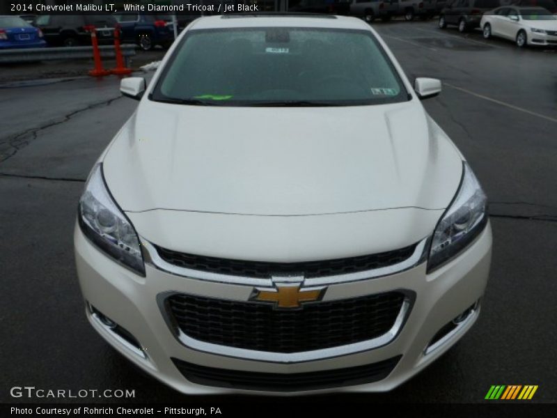 White Diamond Tricoat / Jet Black 2014 Chevrolet Malibu LT