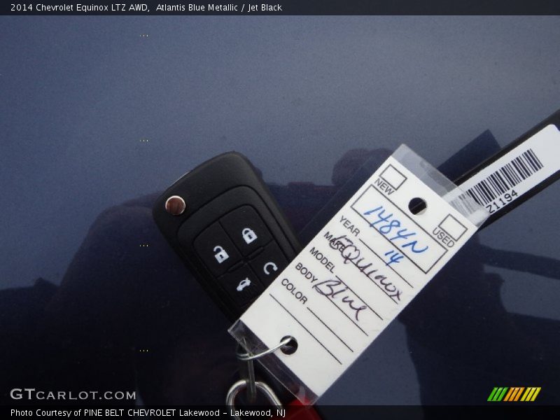 Atlantis Blue Metallic / Jet Black 2014 Chevrolet Equinox LTZ AWD