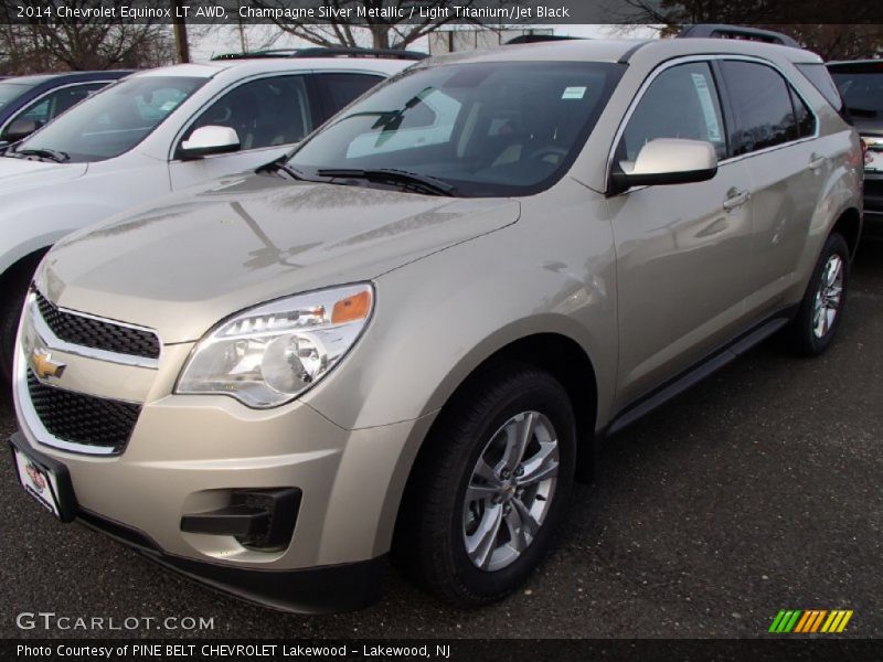 Champagne Silver Metallic / Light Titanium/Jet Black 2014 Chevrolet Equinox LT AWD