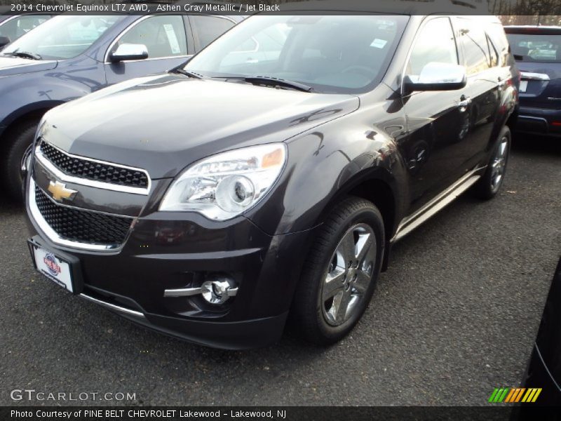 Ashen Gray Metallic / Jet Black 2014 Chevrolet Equinox LTZ AWD