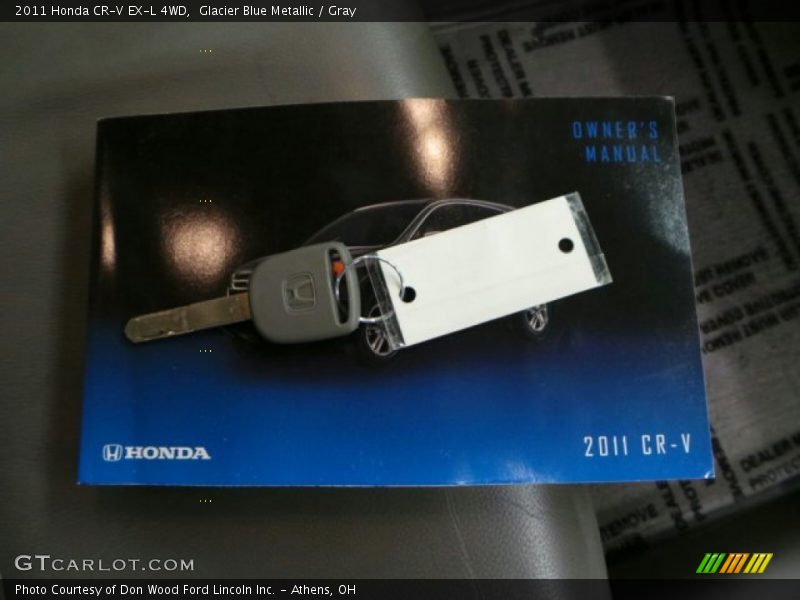 Glacier Blue Metallic / Gray 2011 Honda CR-V EX-L 4WD