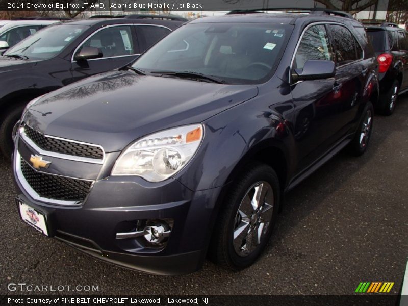 Atlantis Blue Metallic / Jet Black 2014 Chevrolet Equinox LT AWD