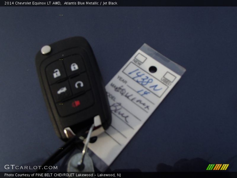 Atlantis Blue Metallic / Jet Black 2014 Chevrolet Equinox LT AWD