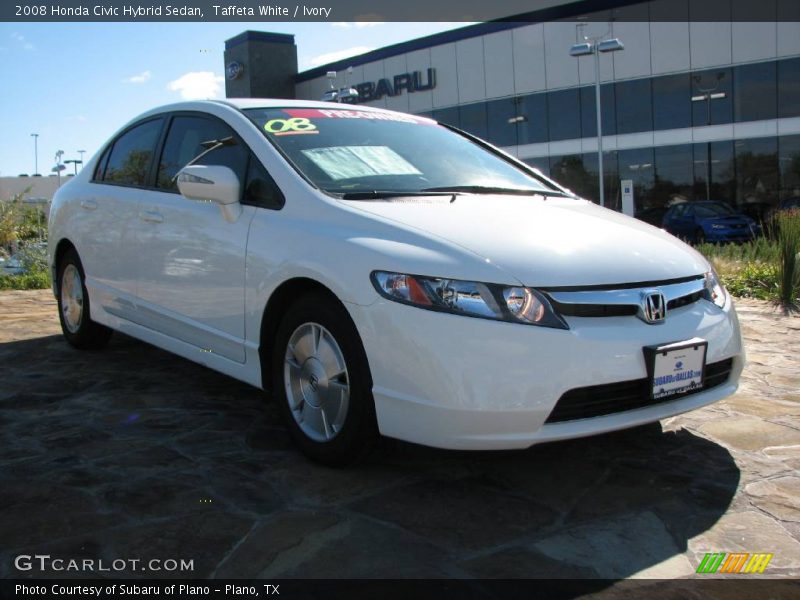Taffeta White / Ivory 2008 Honda Civic Hybrid Sedan