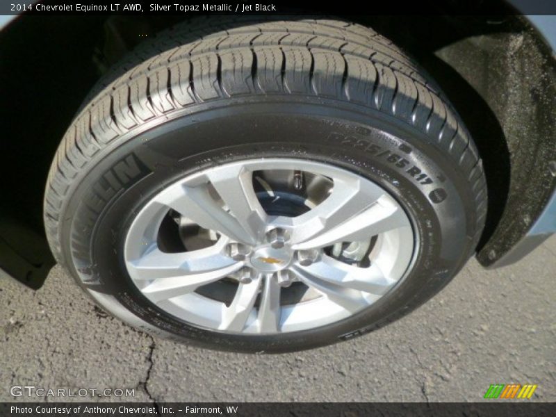 Silver Topaz Metallic / Jet Black 2014 Chevrolet Equinox LT AWD