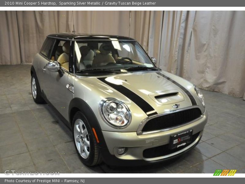 Sparkling Silver Metallic / Gravity Tuscan Beige Leather 2010 Mini Cooper S Hardtop