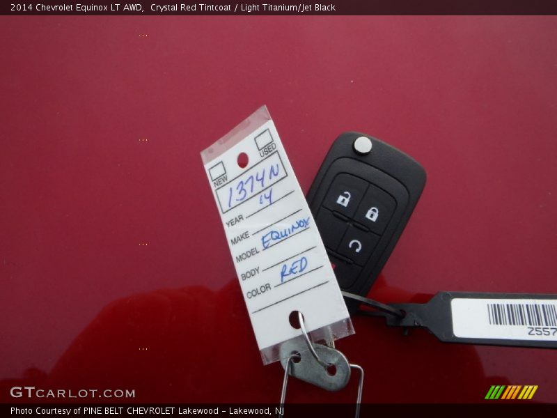 Crystal Red Tintcoat / Light Titanium/Jet Black 2014 Chevrolet Equinox LT AWD