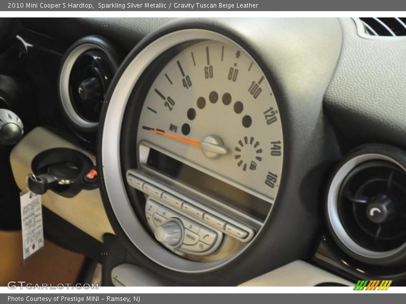 Sparkling Silver Metallic / Gravity Tuscan Beige Leather 2010 Mini Cooper S Hardtop