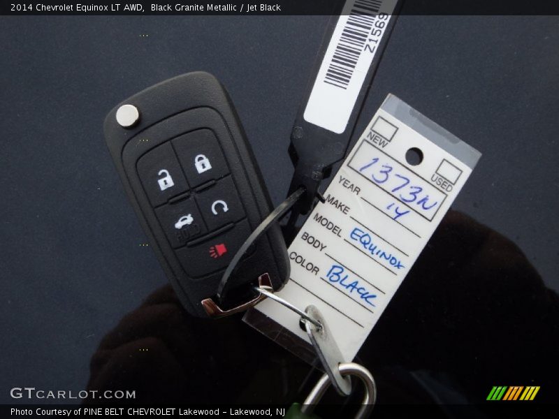 Black Granite Metallic / Jet Black 2014 Chevrolet Equinox LT AWD