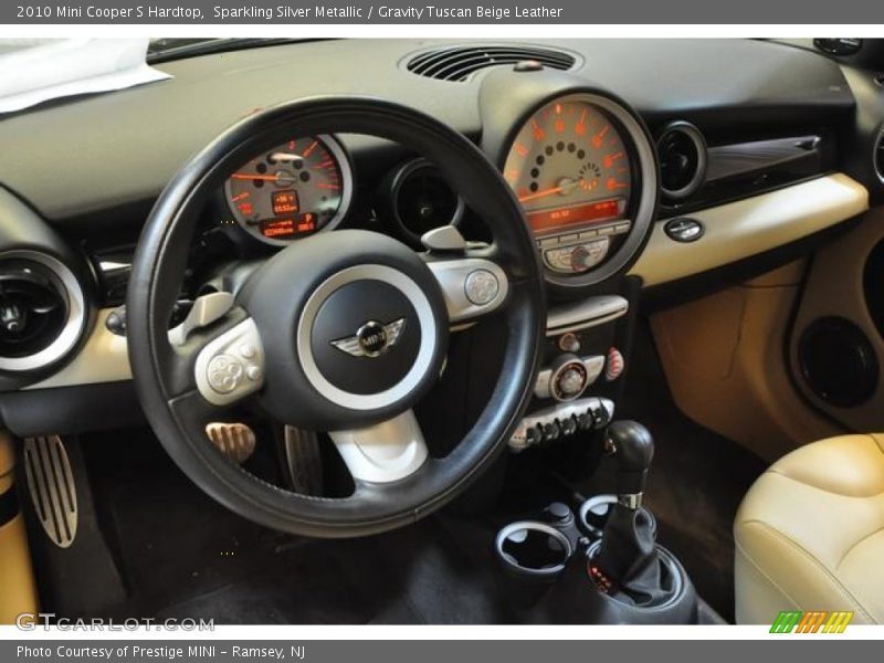 Sparkling Silver Metallic / Gravity Tuscan Beige Leather 2010 Mini Cooper S Hardtop