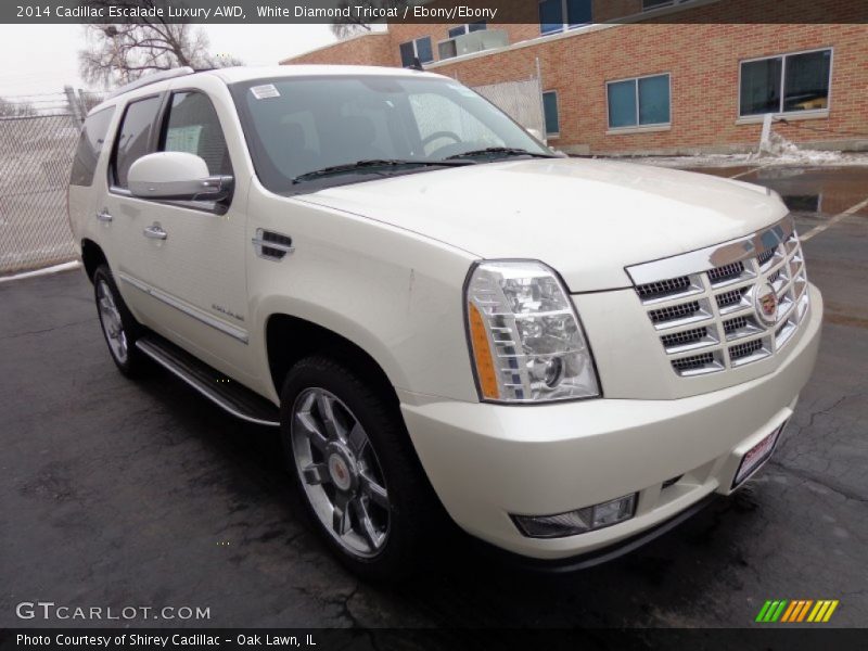 White Diamond Tricoat / Ebony/Ebony 2014 Cadillac Escalade Luxury AWD