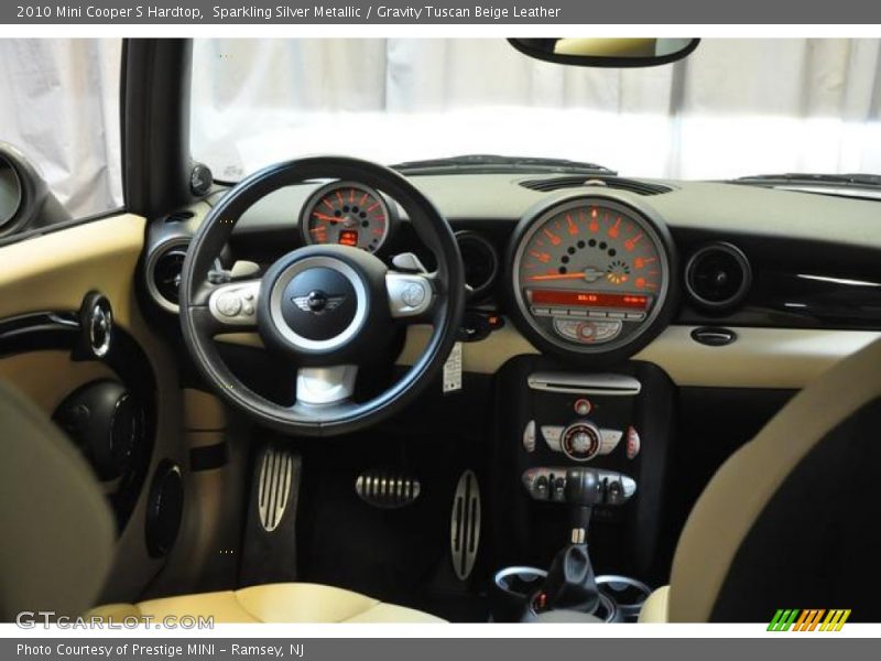 Sparkling Silver Metallic / Gravity Tuscan Beige Leather 2010 Mini Cooper S Hardtop