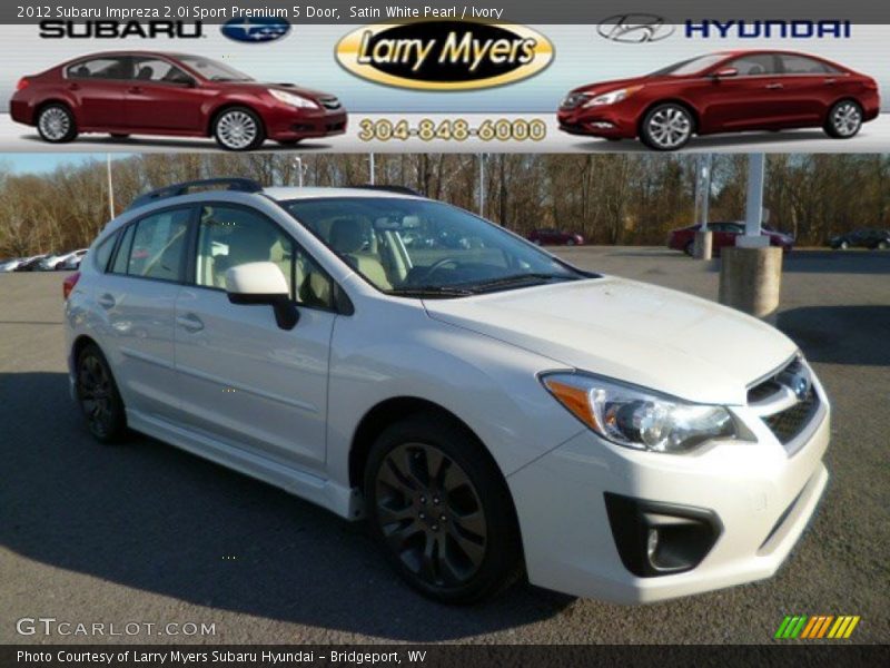 Satin White Pearl / Ivory 2012 Subaru Impreza 2.0i Sport Premium 5 Door