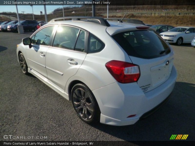 Satin White Pearl / Ivory 2012 Subaru Impreza 2.0i Sport Premium 5 Door