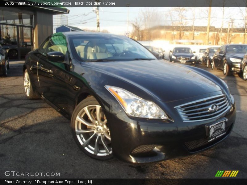 Black Obsidian / Stone 2009 Infiniti G 37 S Sport Convertible