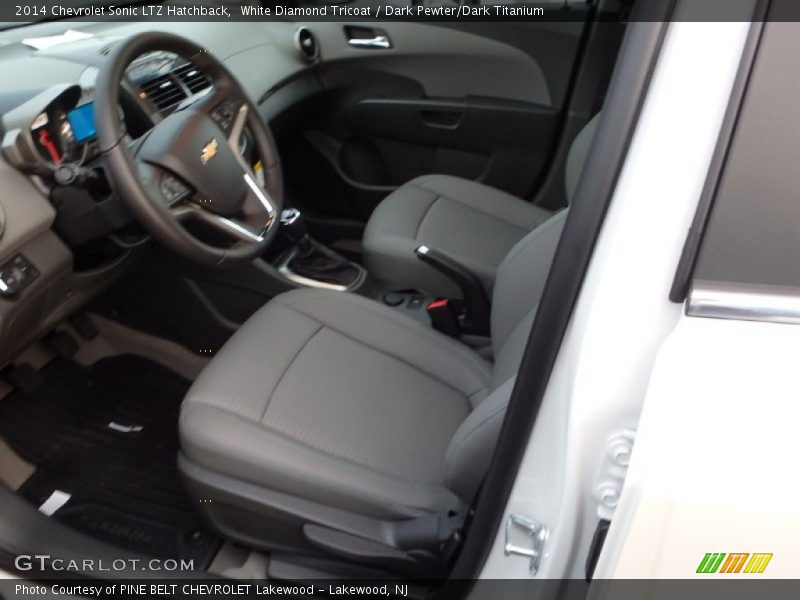 White Diamond Tricoat / Dark Pewter/Dark Titanium 2014 Chevrolet Sonic LTZ Hatchback