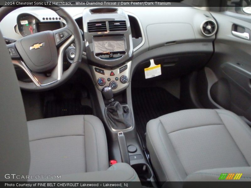 White Diamond Tricoat / Dark Pewter/Dark Titanium 2014 Chevrolet Sonic LTZ Hatchback