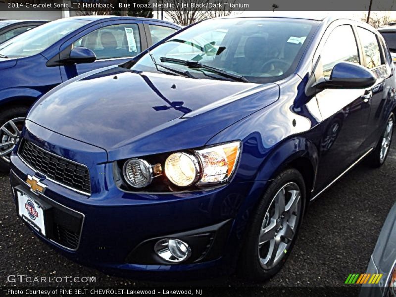 Blue Topaz Metallic / Jet Black/Dark Titanium 2014 Chevrolet Sonic LTZ Hatchback