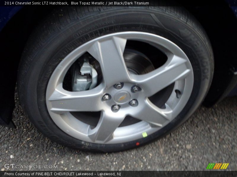 Blue Topaz Metallic / Jet Black/Dark Titanium 2014 Chevrolet Sonic LTZ Hatchback