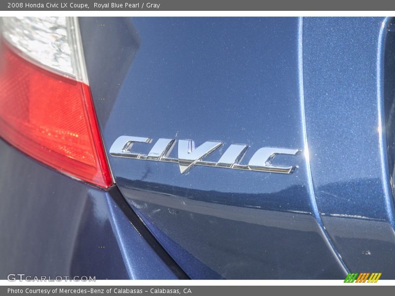 Royal Blue Pearl / Gray 2008 Honda Civic LX Coupe
