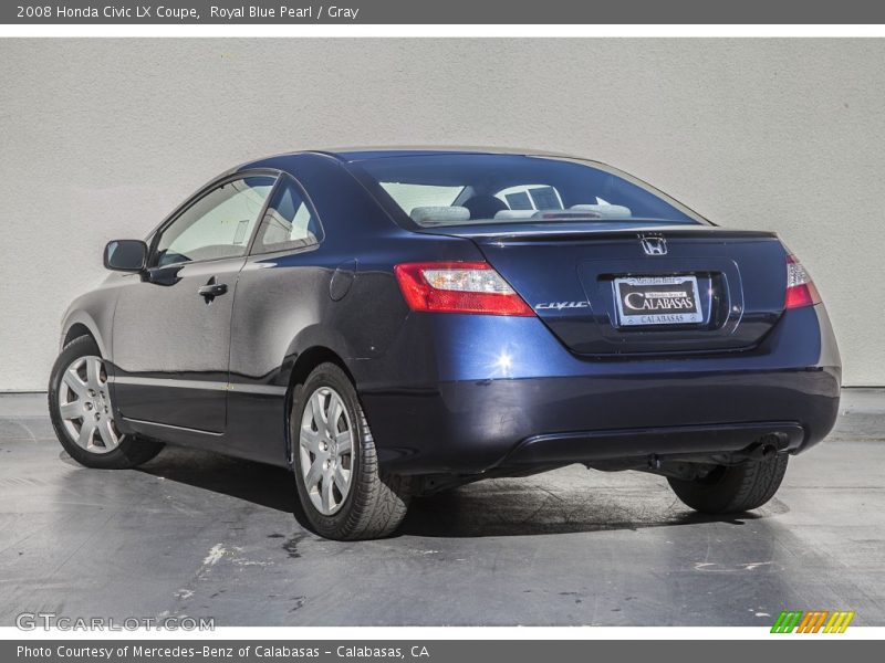 Royal Blue Pearl / Gray 2008 Honda Civic LX Coupe