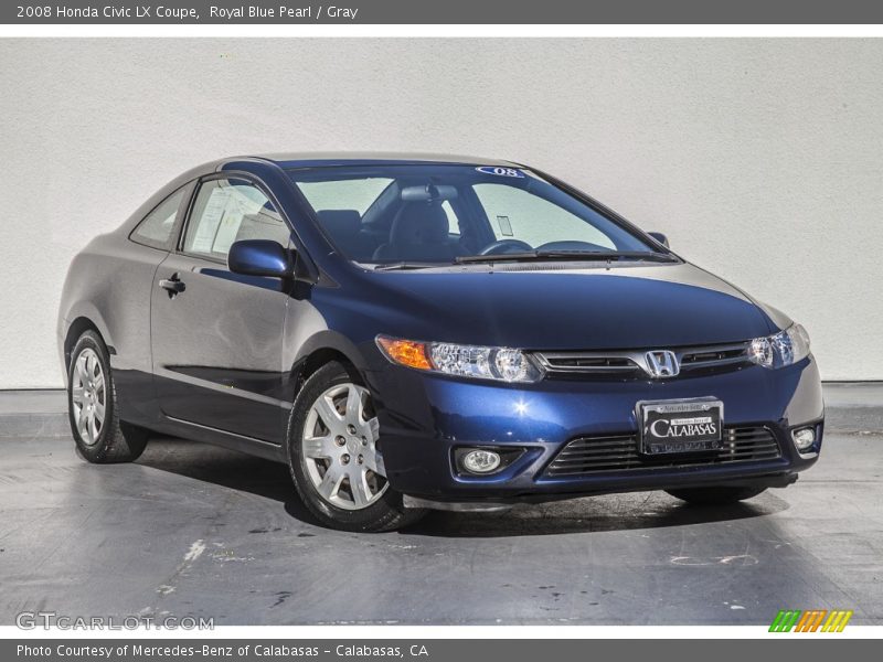 Royal Blue Pearl / Gray 2008 Honda Civic LX Coupe