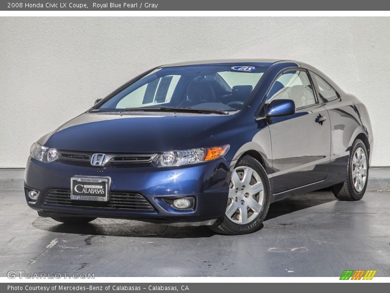 Royal Blue Pearl / Gray 2008 Honda Civic LX Coupe