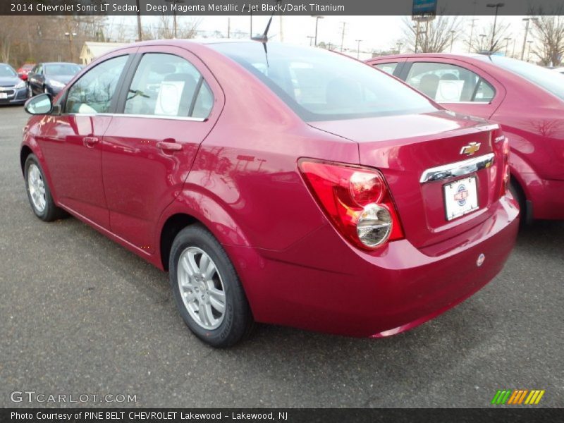 Deep Magenta Metallic / Jet Black/Dark Titanium 2014 Chevrolet Sonic LT Sedan