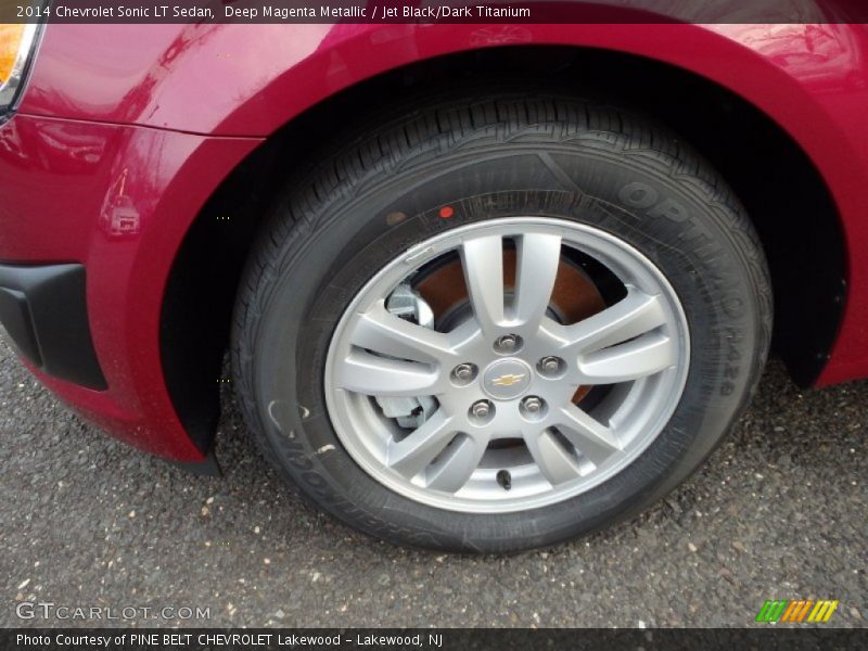 Deep Magenta Metallic / Jet Black/Dark Titanium 2014 Chevrolet Sonic LT Sedan
