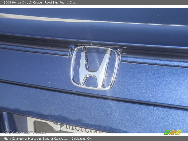 Royal Blue Pearl / Gray 2008 Honda Civic LX Coupe