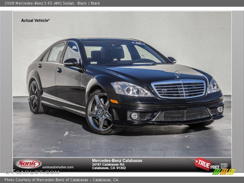 Black / Black 2008 Mercedes-Benz S 63 AMG Sedan