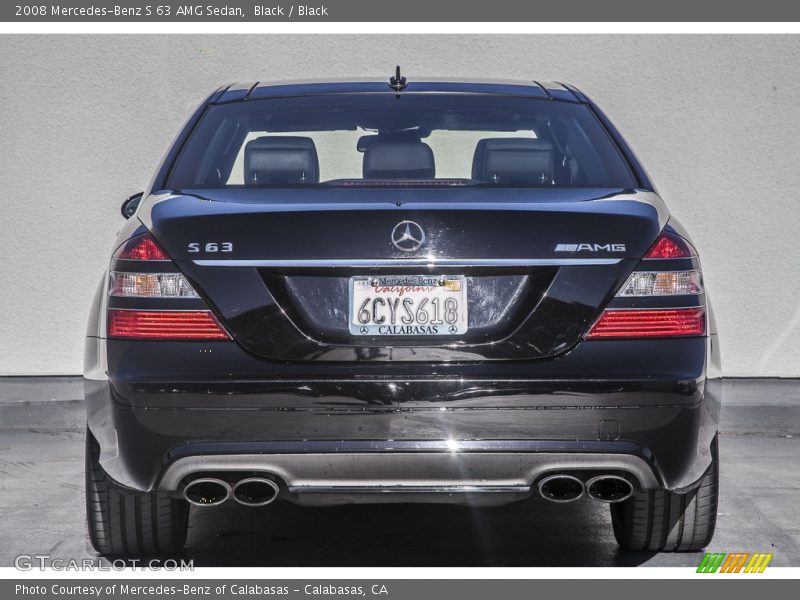 Black / Black 2008 Mercedes-Benz S 63 AMG Sedan