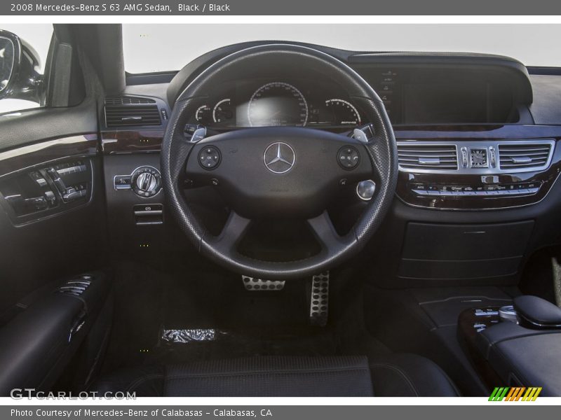 Black / Black 2008 Mercedes-Benz S 63 AMG Sedan
