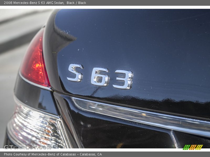 Black / Black 2008 Mercedes-Benz S 63 AMG Sedan