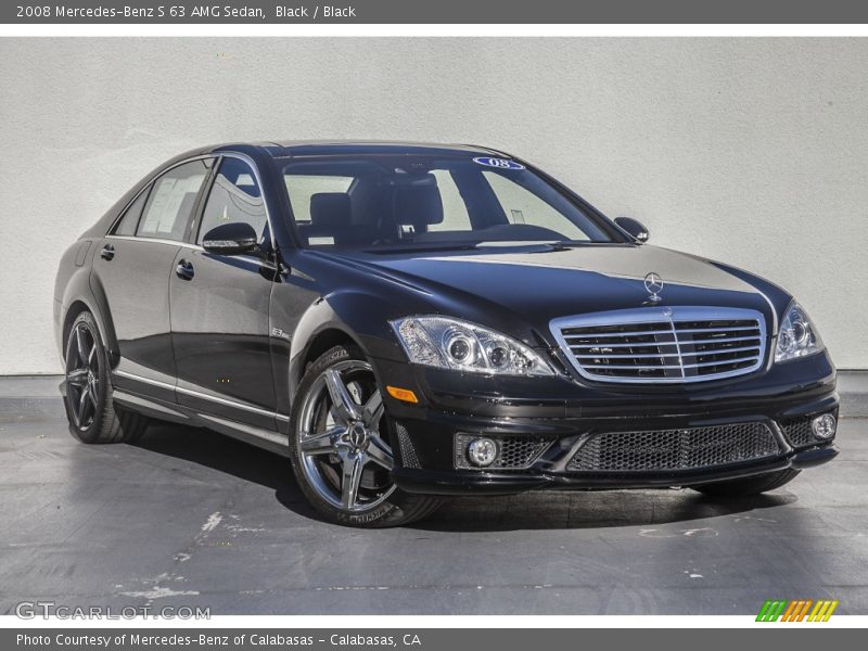 Black / Black 2008 Mercedes-Benz S 63 AMG Sedan
