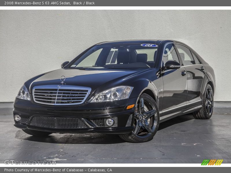 Black / Black 2008 Mercedes-Benz S 63 AMG Sedan