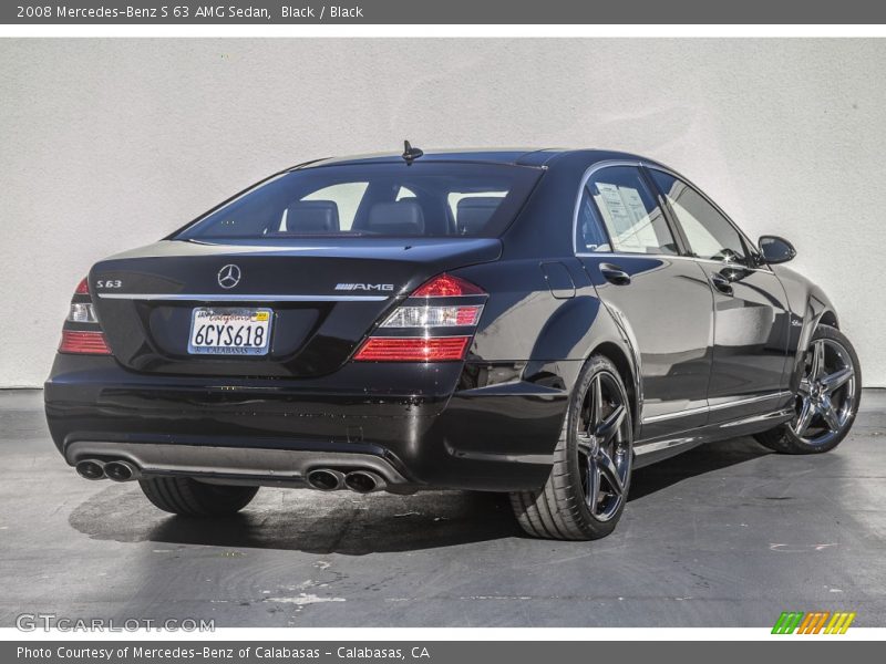 Black / Black 2008 Mercedes-Benz S 63 AMG Sedan