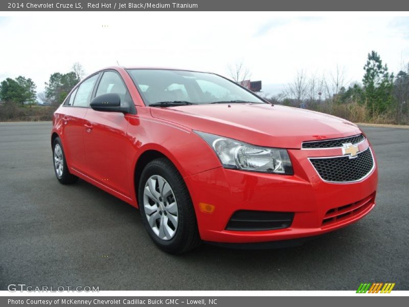 Red Hot / Jet Black/Medium Titanium 2014 Chevrolet Cruze LS