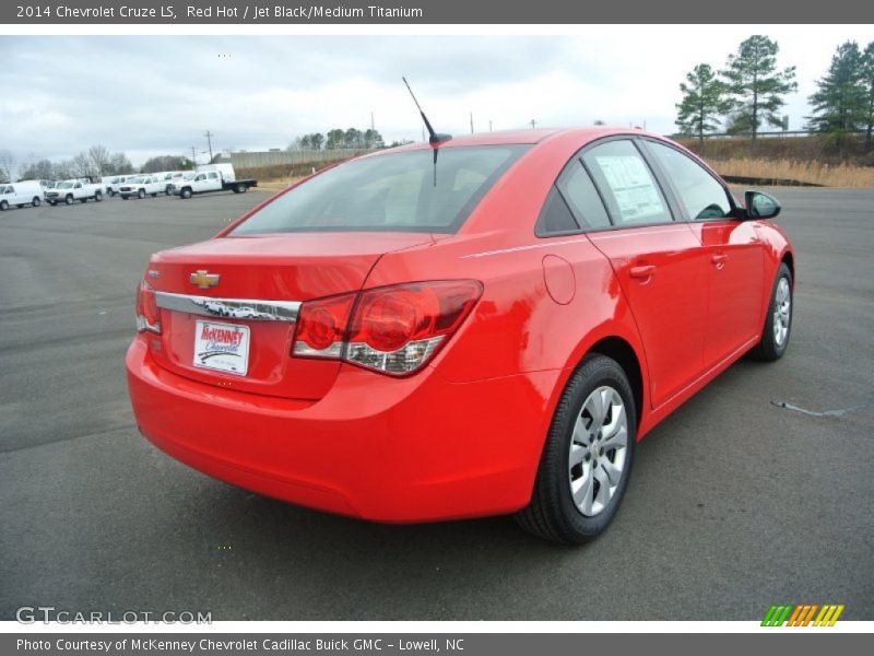 Red Hot / Jet Black/Medium Titanium 2014 Chevrolet Cruze LS