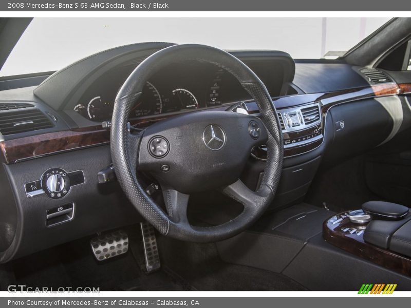 Black / Black 2008 Mercedes-Benz S 63 AMG Sedan