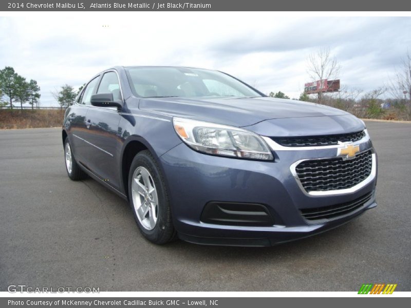 Atlantis Blue Metallic / Jet Black/Titanium 2014 Chevrolet Malibu LS