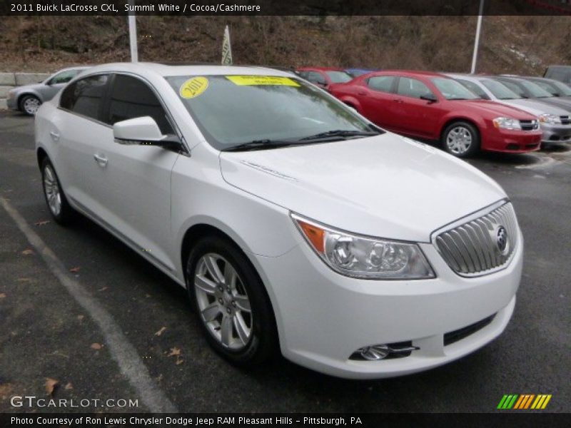 Summit White / Cocoa/Cashmere 2011 Buick LaCrosse CXL