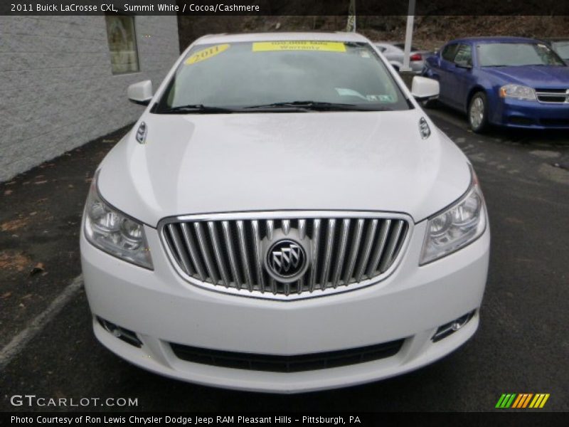 Summit White / Cocoa/Cashmere 2011 Buick LaCrosse CXL