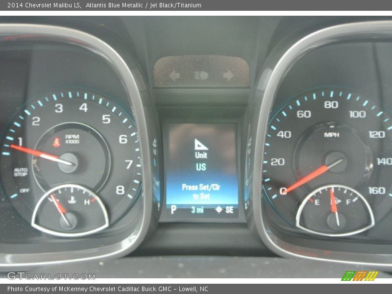Atlantis Blue Metallic / Jet Black/Titanium 2014 Chevrolet Malibu LS