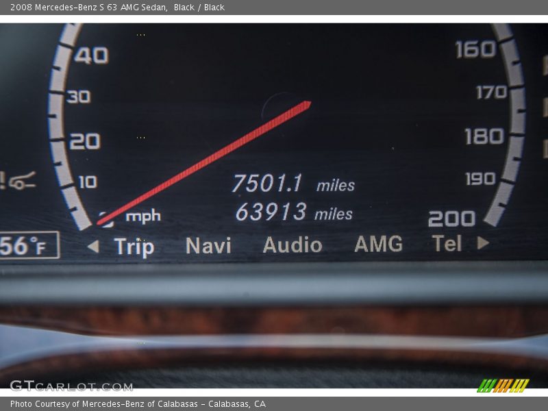 Black / Black 2008 Mercedes-Benz S 63 AMG Sedan