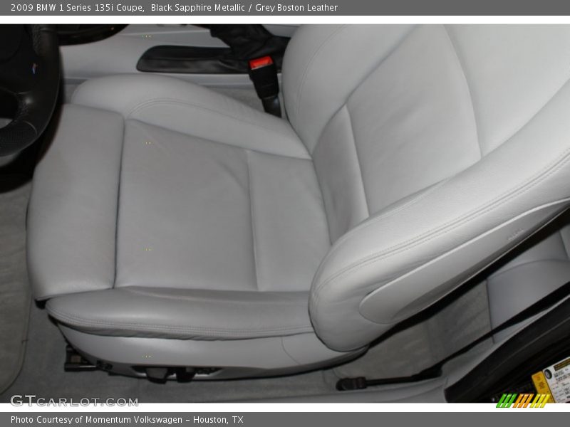 Black Sapphire Metallic / Grey Boston Leather 2009 BMW 1 Series 135i Coupe